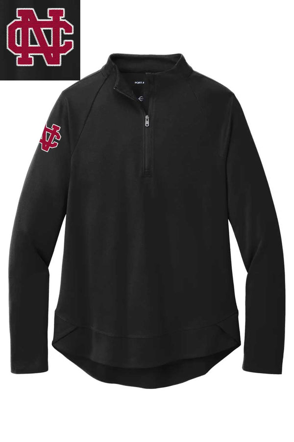 North Cross: LADIES Performance 1/4-Zip (Sleeve Embroidery)