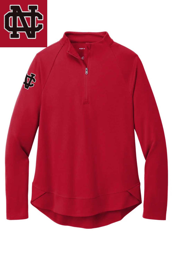 North Cross: LADIES Performance 1/4-Zip (Sleeve Embroidery)