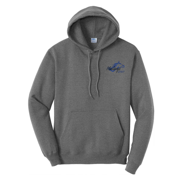Mustangs Staff: Adult Embroidered Classic Hoodie