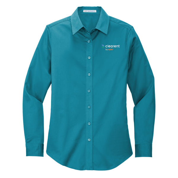 Clearent: Ladies Long Sleeve Easy Care Shirt