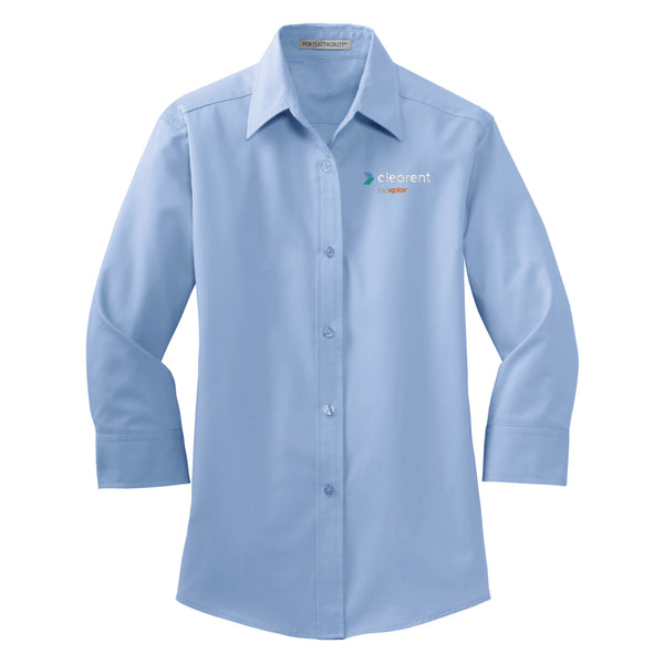 Clearent: Ladies 3/4 Sleeve Easy Care Shirt