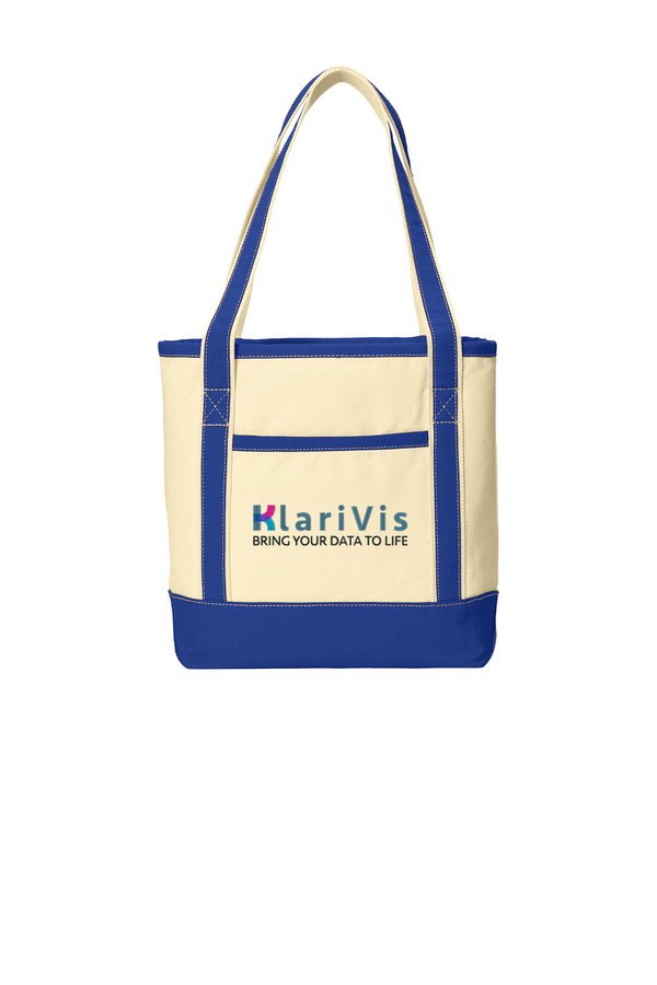 KlariVis: Medium Cotton Canvas Boat Tote