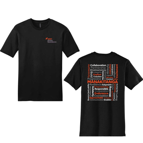 Xplor Global Ops + Manakitanga: ADULT Ringspun Tee (Printed Front/Back)