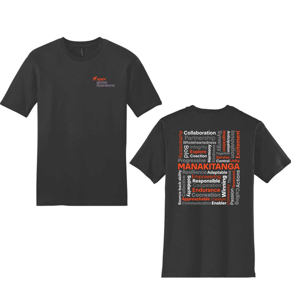 Xplor Global Ops + Manakitanga: ADULT Ringspun Tee (Printed Front/Back)