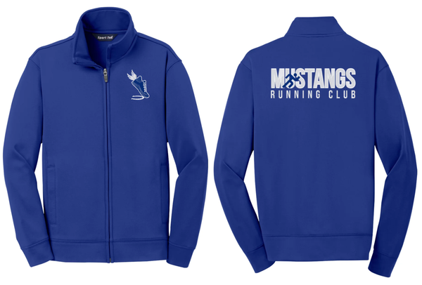 Mustang Running Club: YOUTH Embroidered Sport-Wick Fleece Full-Zip Jacket