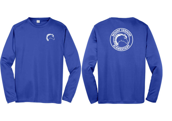 MVES PTA Pre-Order: ADULT Long Sleeve Performance Tee (Distributed by PTA)