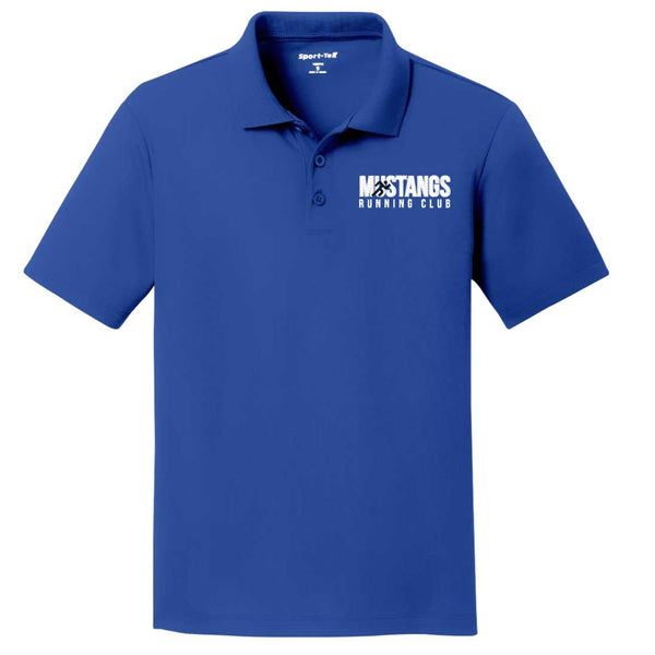 Mustangs Running Club: YOUTH Embroidered RacerMesh Polo