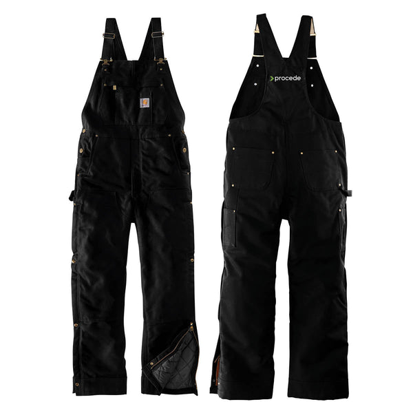 Procede:  Carhartt Firm Duck Insulated Bib Overalls with 31" In-Seam