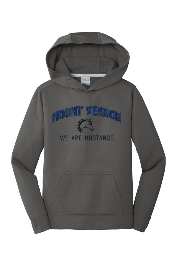MVES: YOUTH Embroidered Performance Pullover Hooded Sweatshirt