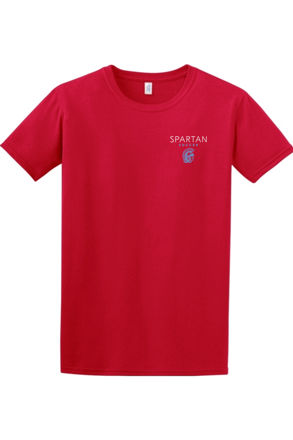 Spartan Soccer: Embroidered Softstyle T-Shirt