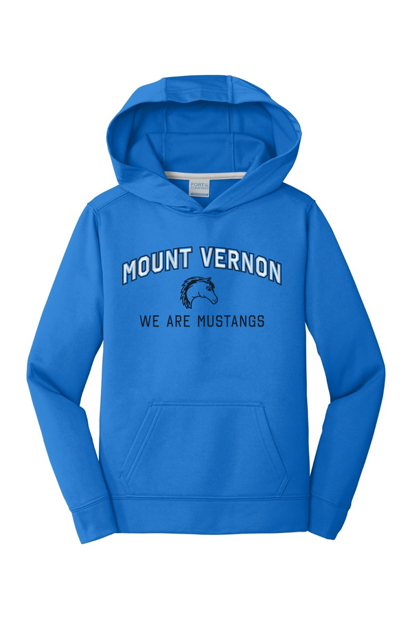 MVES: YOUTH Embroidered Performance Pullover Hooded Sweatshirt