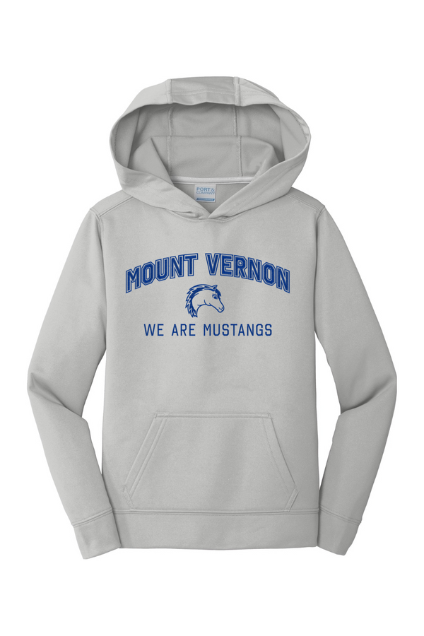 MVES: YOUTH Embroidered Performance Pullover Hooded Sweatshirt